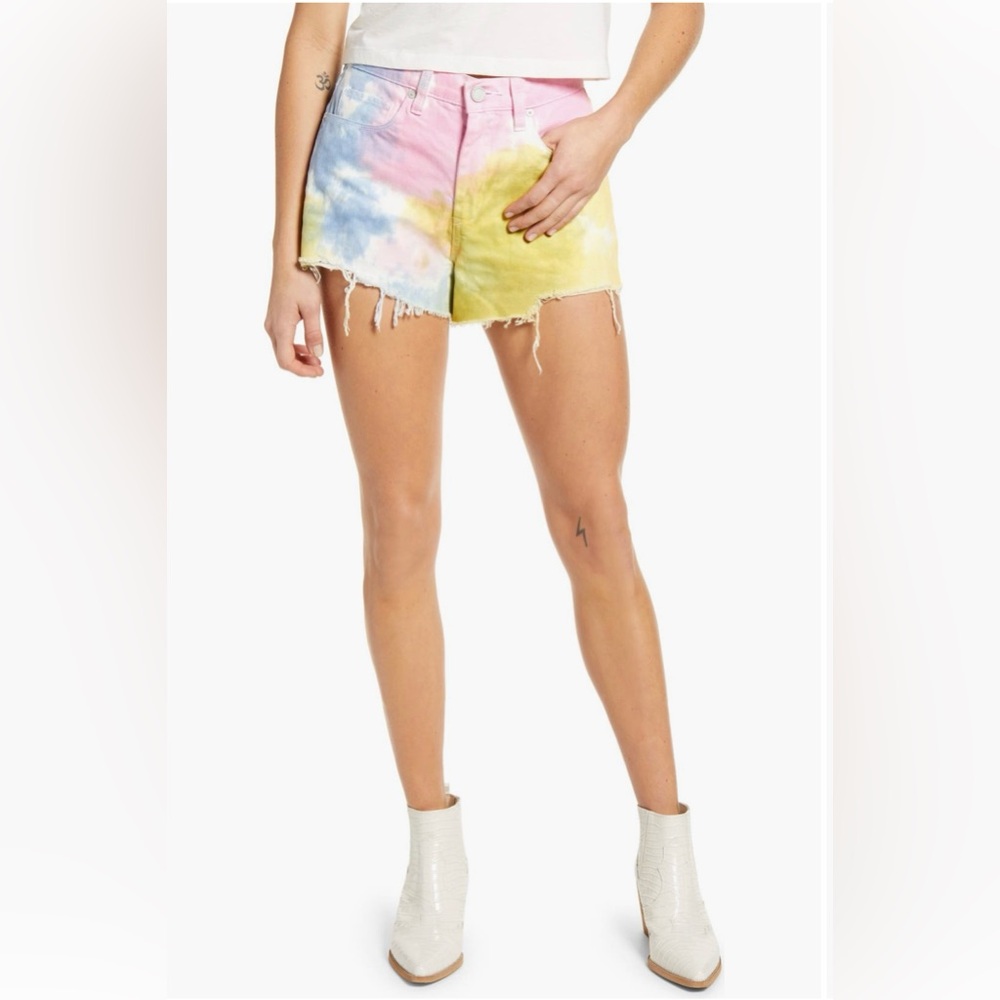 BLANKNYC, The  Barrow Tie Dye High Waist Denim Shorts, Size 30